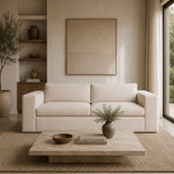 Upholstered 3-Seater Lounge Sofa – Mellow – upholstered finish angled view