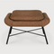 50's Inspired Upholstered Footstool | Ethnicraft Barrow | Oroa.com