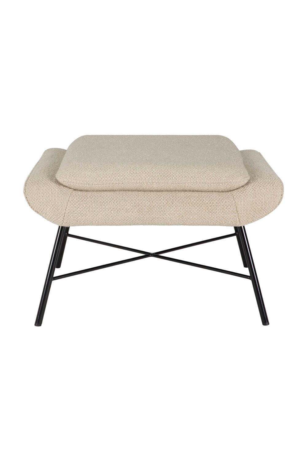 50's Inspired Upholstered Footstool | Ethnicraft Barrow | Oroa.com