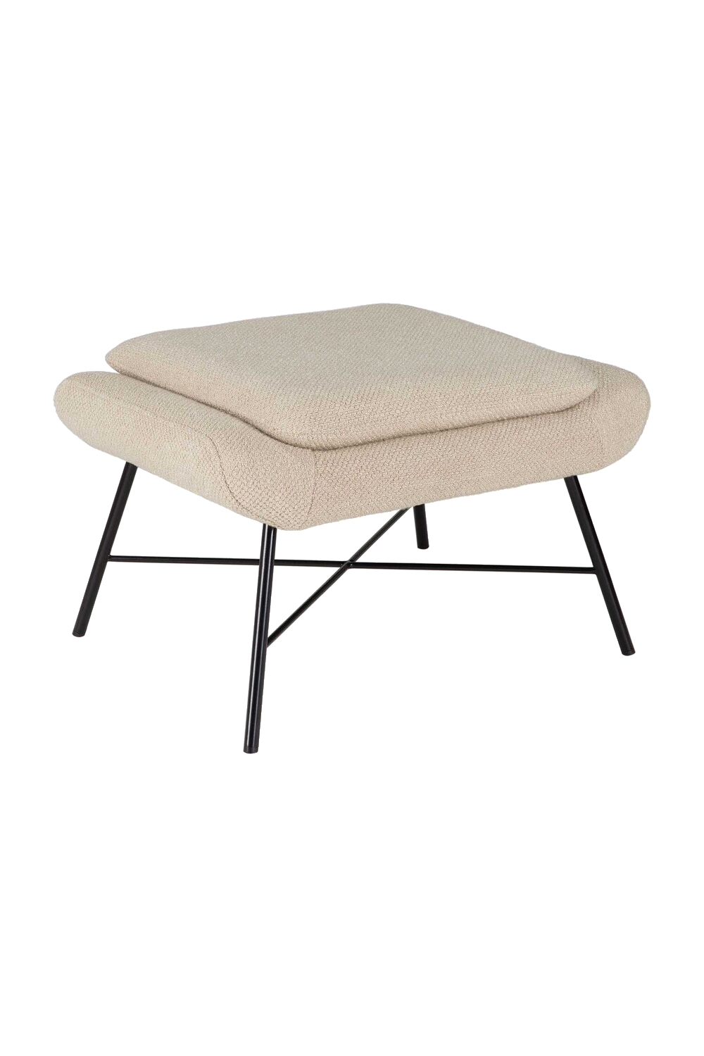 50's Inspired Upholstered Footstool | Ethnicraft Barrow | Oroa.com