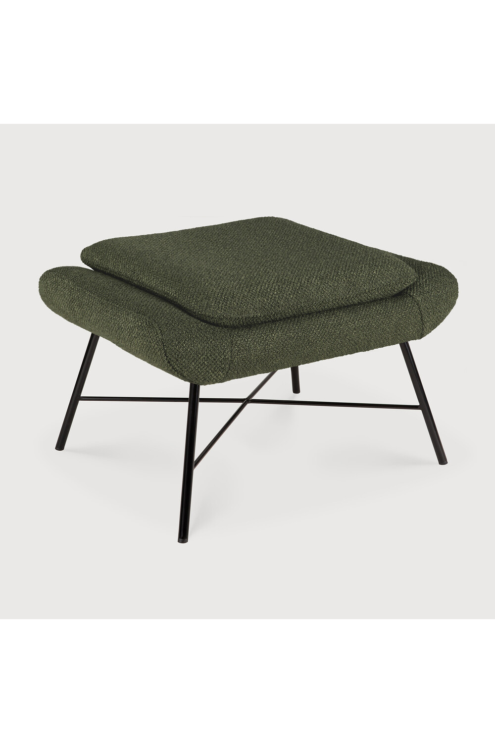 50's Inspired Upholstered Footstool | Ethnicraft Barrow | Oroa.com