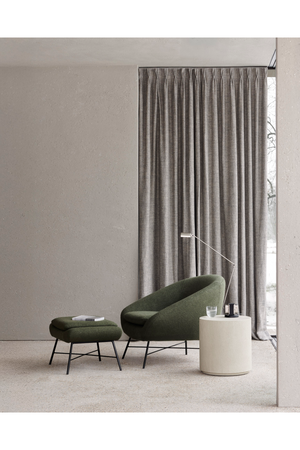 50's Inspired Upholstered Footstool | Ethnicraft Barrow | Oroa.com