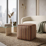 Modern or European furniture - Stripe Outdoor Ottoman - www.oroa.com