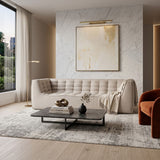 Modern or European furniture - Stitched Detail 3-Seater Sofa - www.oroa.com