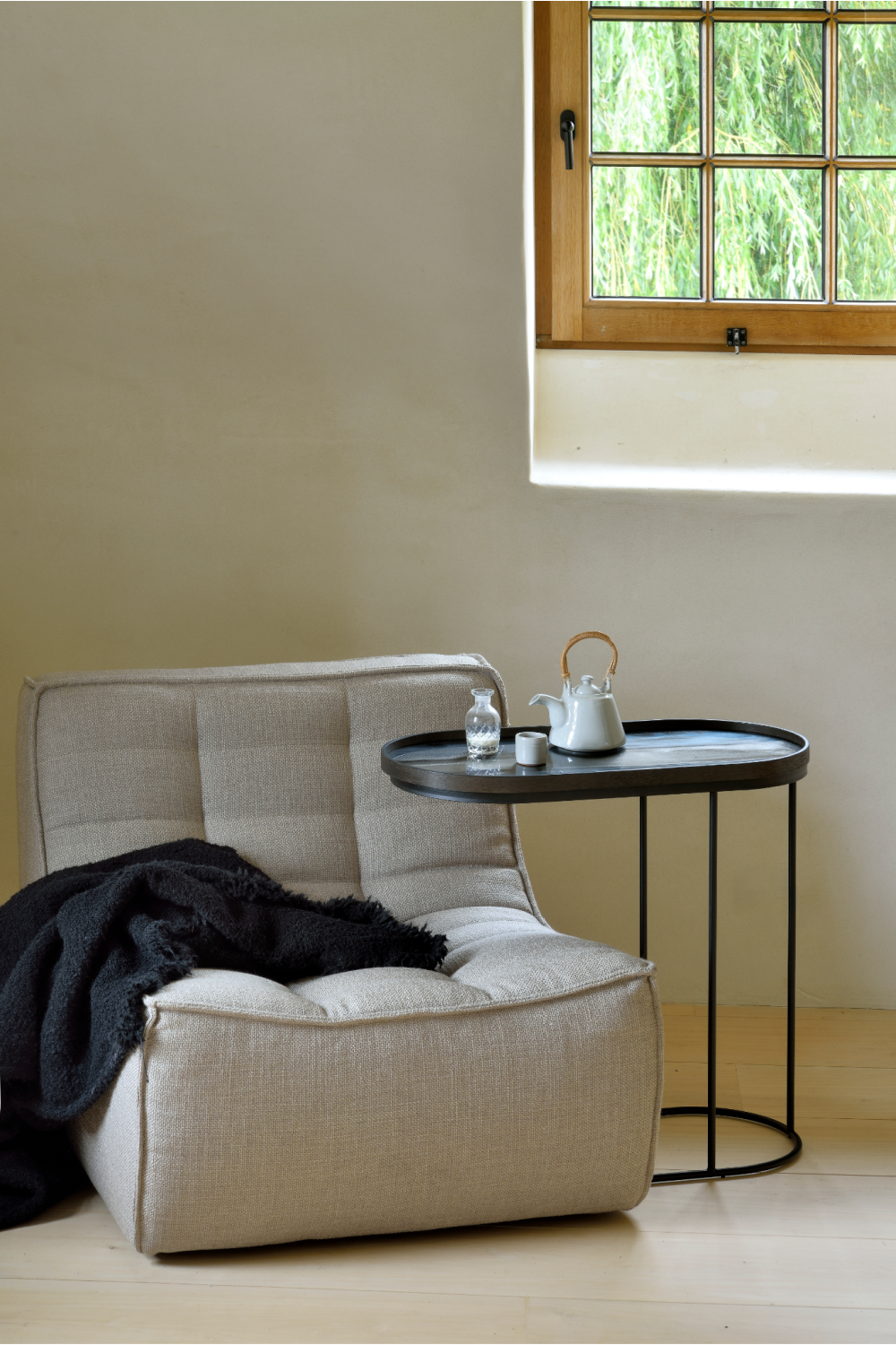 Curved Upholstered Sofa | Ethnicraft N701 | Oroa.com