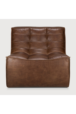 Brown Leather Modular Sofa | Ethnicraft N701 | Oroa.com