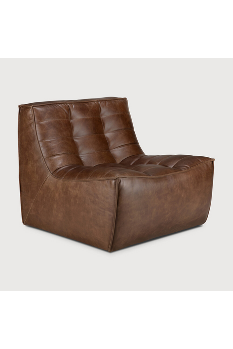 Brown Leather Modular Sofa | Ethnicraft N701 | Oroa.com