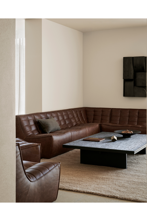 Brown Leather Modular Sofa | Ethnicraft N701 | Oroa.com