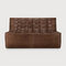 Brown Leather Modular Sofa | Ethnicraft N701 | Oroa.com