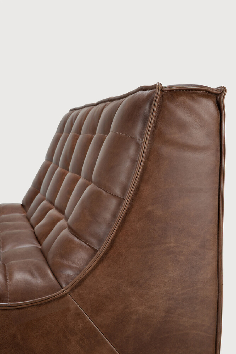 Brown Leather Modular Sofa | Ethnicraft N701 | Oroa.com