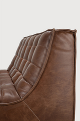 Brown Leather Modular Sofa | Ethnicraft N701 | Oroa.com