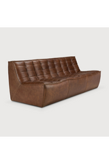 Brown Leather Modular Sofa | Ethnicraft N701 | Oroa.com