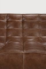 Brown Leather Modular Sofa | Ethnicraft N701 | Oroa.com