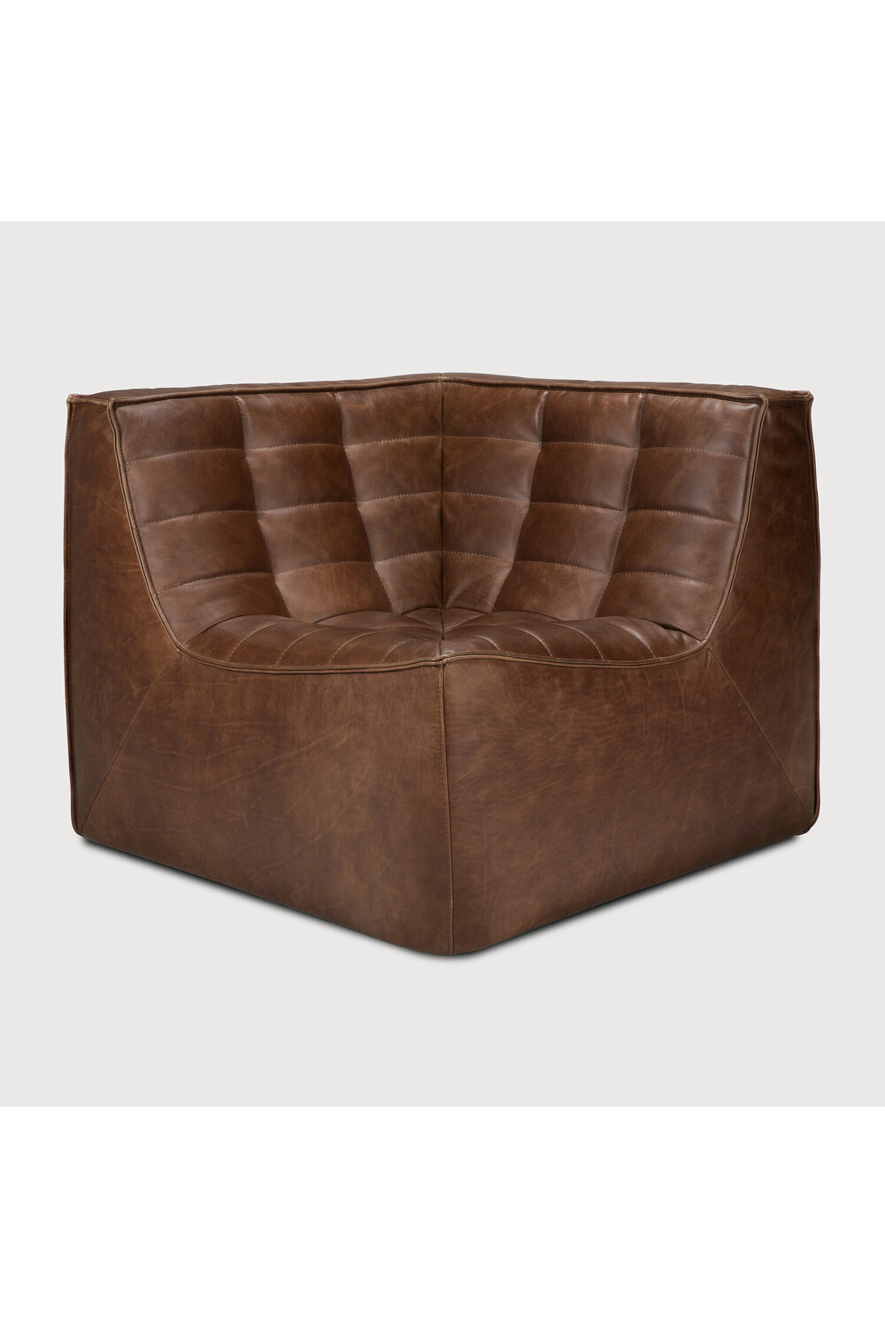 Brown Leather Modular Sofa | Ethnicraft N701 | Oroa.com
