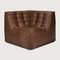 Brown Leather Modular Sofa | Ethnicraft N701 | Oroa.com
