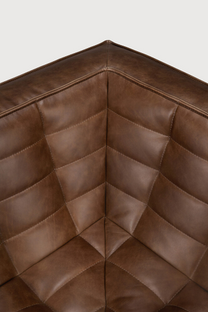 Brown Leather Modular Sofa | Ethnicraft N701 | Oroa.com