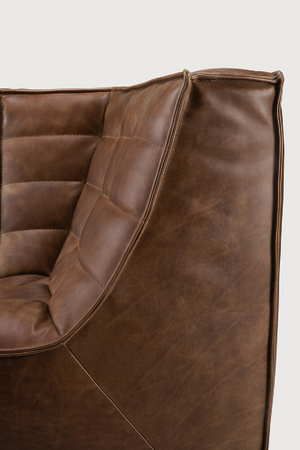 Brown Leather Modular Sofa | Ethnicraft N701 | Oroa.com