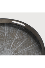Round Hand-Painted Wood Tray | Ethnicraft Slice | Oroa.com