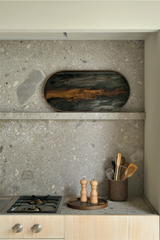 Oblong Hand-Painted Glass Tray | Ethnicraft Organic | OROA.COM