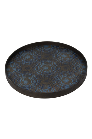 Tribal Print Round Wooden Tray | Ethnicraft Beads | Oroa.com