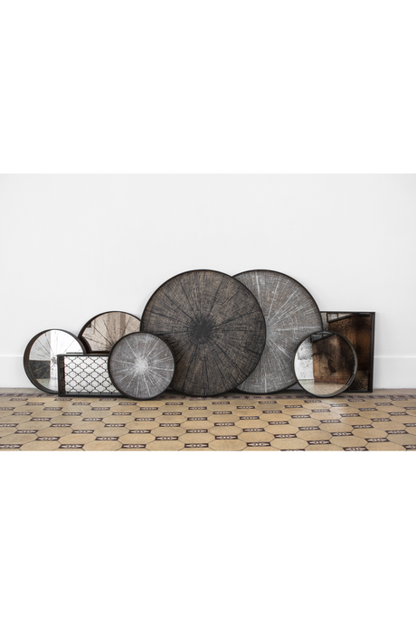 Round Hand-Painted Wood Tray | Ethnicraft Slice | Oroa.com