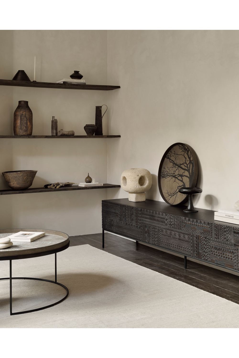 Wooden Round Tray | Ethnicraft Tree | Oroa.com