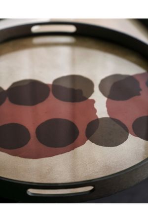 Hand-painted Glass Round Tray | Ethnicraft Dots | Oroa.com
