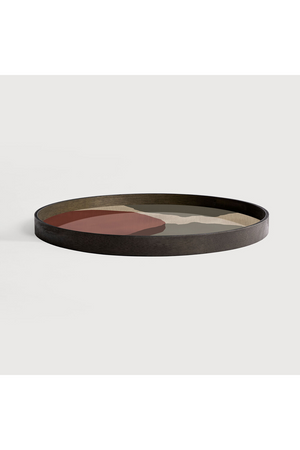 Round Glass Multicolored Tray | Ethnicraft Dots | Oroa.com