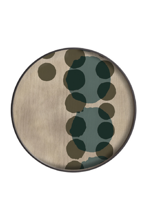 Hand-painted Glass Round Tray | Ethnicraft Dots | Oroa.com