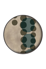 Hand-painted Glass Round Tray | Ethnicraft Dots | Oroa.com