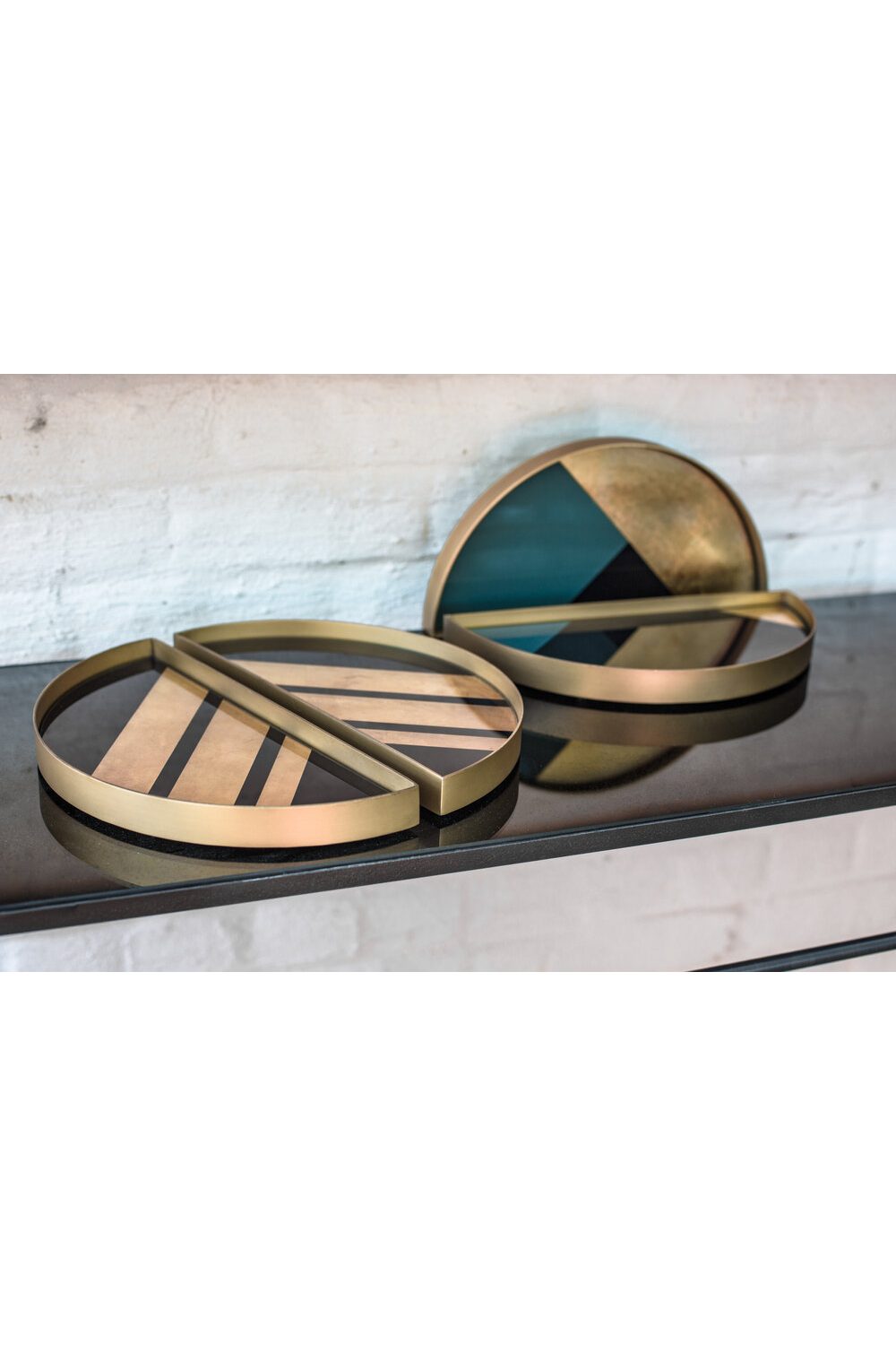 Semi-Circular Valet Tray Set (2) | Ethnicraft Geometric | Oroa.com