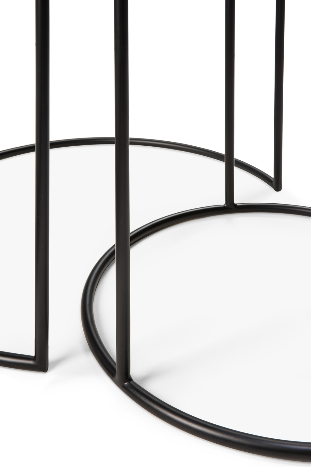 Round Nesting Side Table Set (2) | Ethnicraft Mirrored | OROA.com