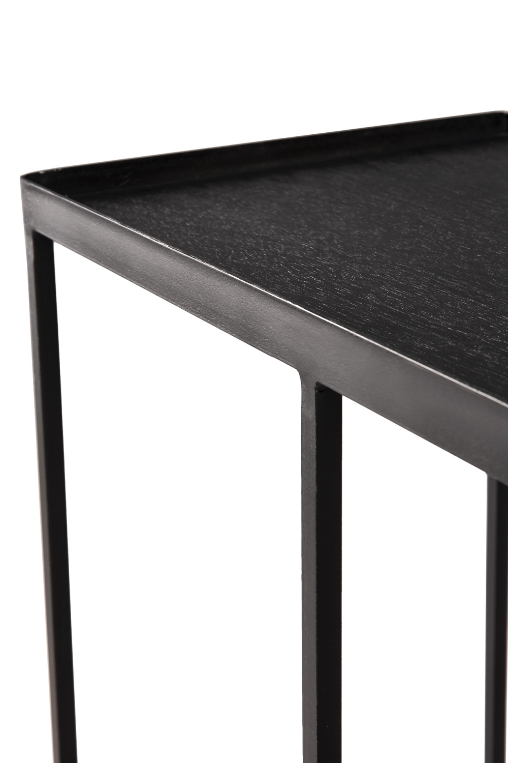 Black C-Shaped Side Table | Ethnicaft Tray | Ethnicraft