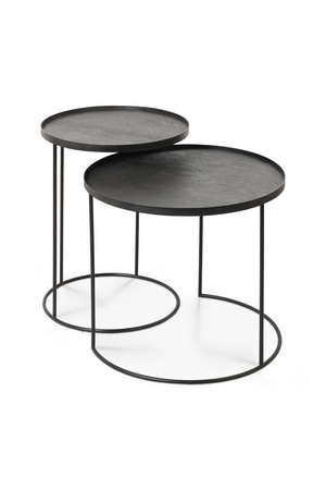 Round Tray Side Table Set (2) | Ethnicraft | OROA.com