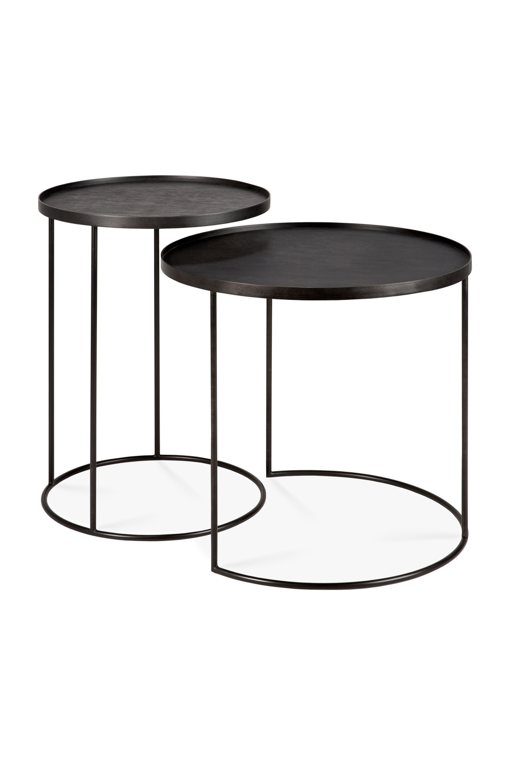 Round Tray Side Table Set (2) | Ethnicraft | OROA.com
