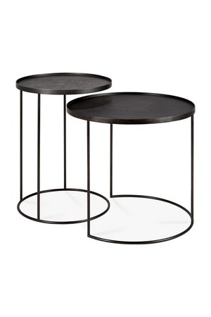 Round Tray Side Table Set (2) | Ethnicraft | OROA.com