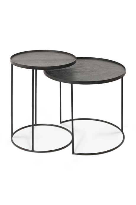 Round Tray Side Table Set (2) | Ethnicraft | OROA.com