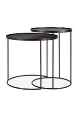 Round Tray Side Table Set (2) | Ethnicraft | OROA.com