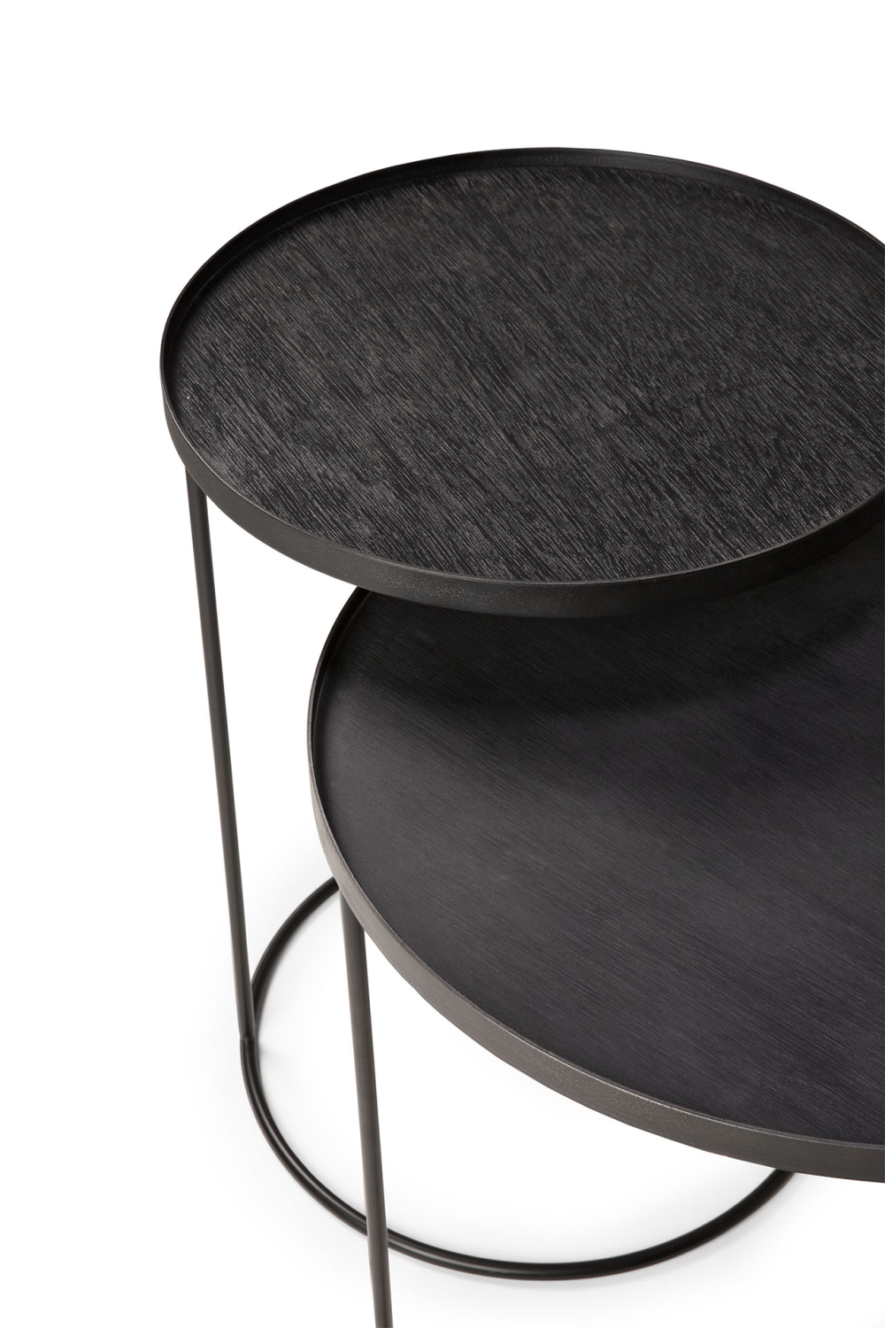 Round Tray Side Table Set (2) | Ethnicraft | OROA.com