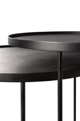 Round Tray Side Table Set (2) | Ethnicraft | OROA.com