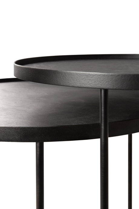 Round Tray Side Table Set (2) | Ethnicraft | OROA.com