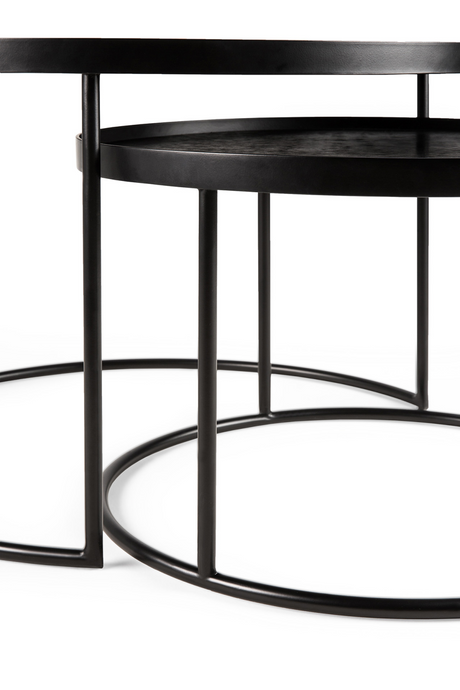 Round Tray Coffee Table set (2) – material finish alternate view 5