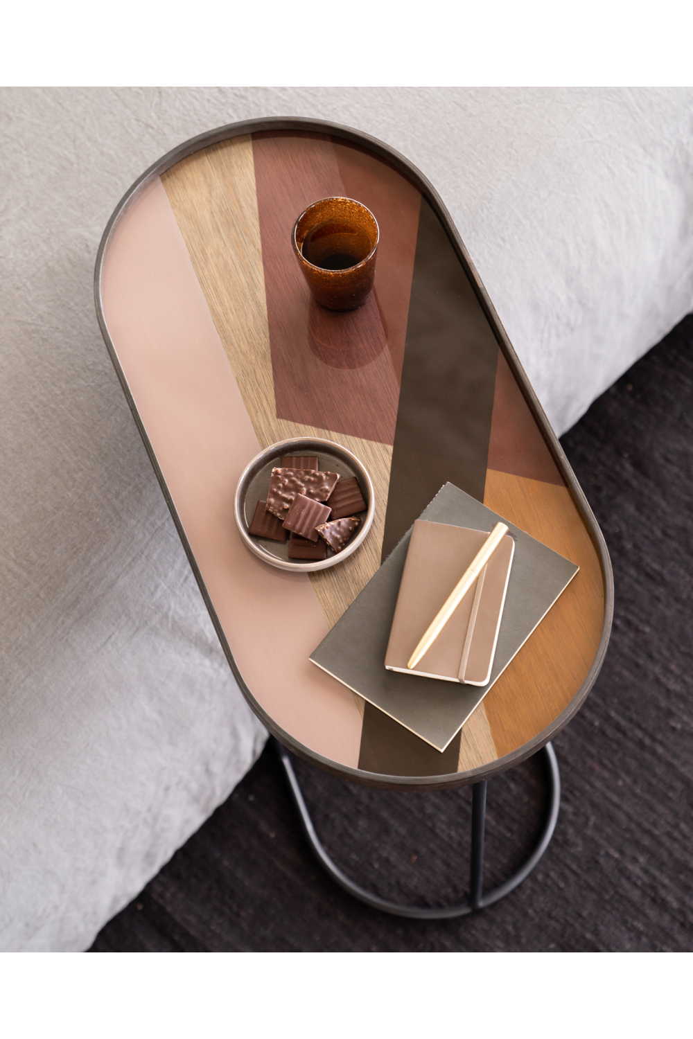 Black Tray Side Table | Ethnicraft Oblong | OROA.com