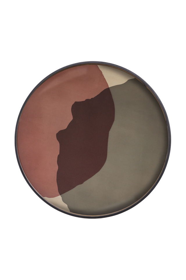 Printed Glass Round Tray | Ethnicraft Dots | Oroa.com