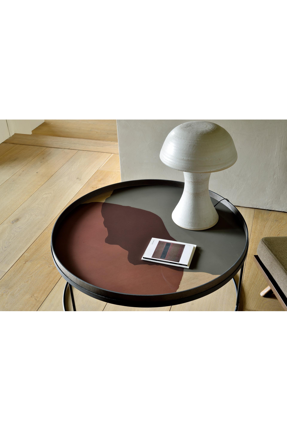 Printed Glass Round Tray | Ethnicraft Dots | Oroa.com
