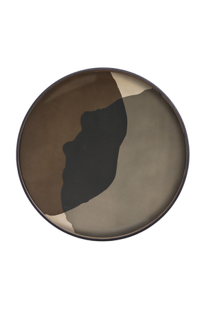 Printed Glass Round Tray | Ethnicraft Dots | Oroa.com