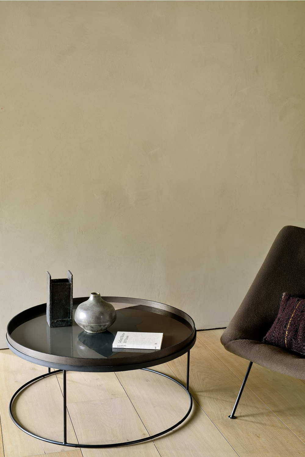 Printed Glass Round Tray | Ethnicraft Dots | Oroa.com