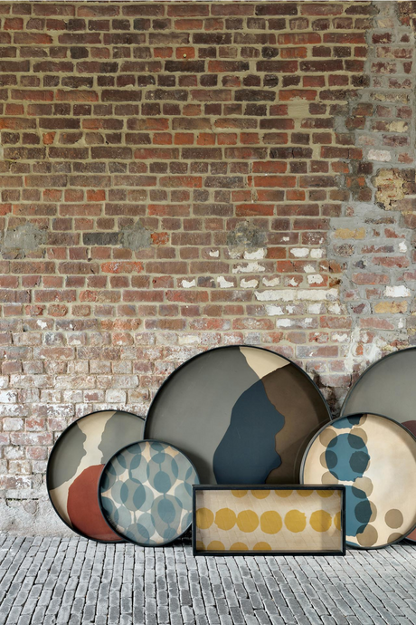 Printed Glass Round Tray | Ethnicraft Dots | Oroa.com