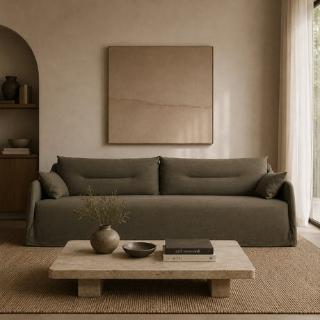 Linen Blend Sofa – Weave – upholstered finish alternate view 11