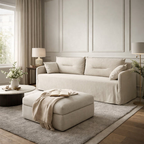Modern European furniture - Linen Blend 2-Seater Sofa - www.oroa.com